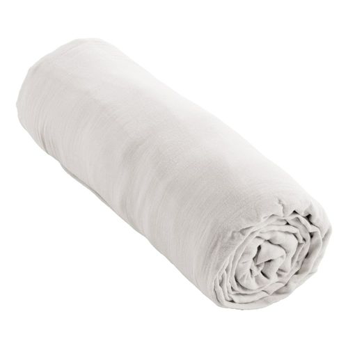 Drap-housse 180 X 200 Cm – Double Gaze De Coton 125 G/m² – Gaïa Blanc