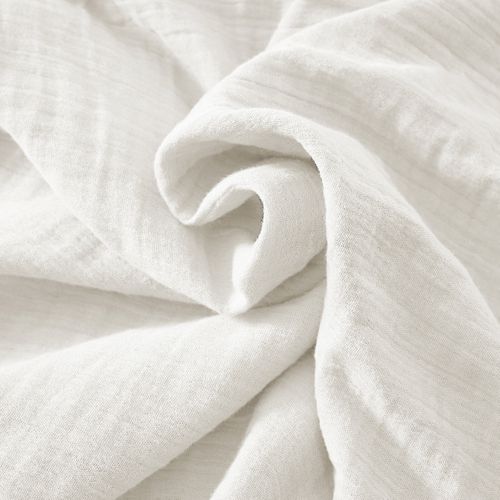 Drap-housse 160 X 200 Cm – Double Gaze De Coton 125 G/m² – Gaïa Blanc