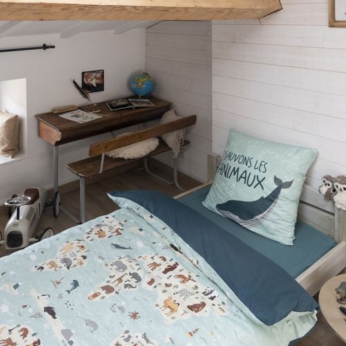 Parure De Lit Enfant 140x200 Cm Coton Map