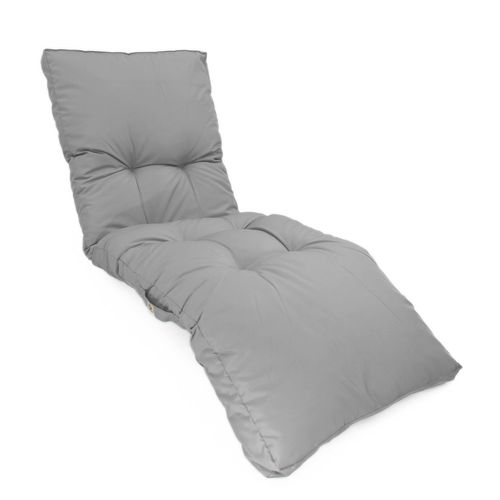 Coussin Pour Bain De Soleil En Polyester 185 X55cm Gris
