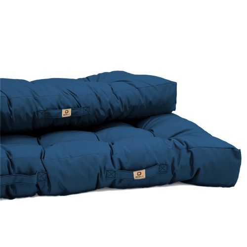 Coussins Matelas Pour Palette 120x80x20 En Polyester Bleu Pétrole
