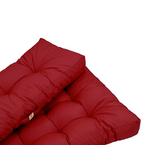 Coussins Matelas Pour Palette 120x80x20 En Polyester  Rouge Piment