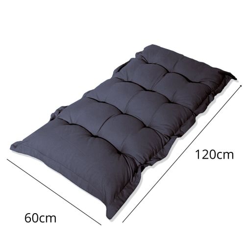 Matelas Futon 120x60cm En Polyester Gris Carbonne