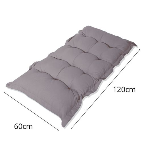 Matelas Futon 120x60cm En Polyester Gris Galet
