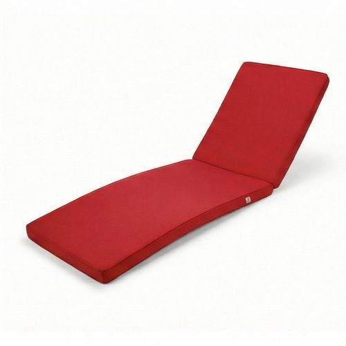 Coussin Pour Transat Déhoussable 185x55x4cm Rouge Piment