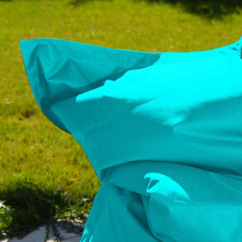 Pouf XXL Intérieur Extérieur Déhoussable En Tissu Bleu 140x180cm