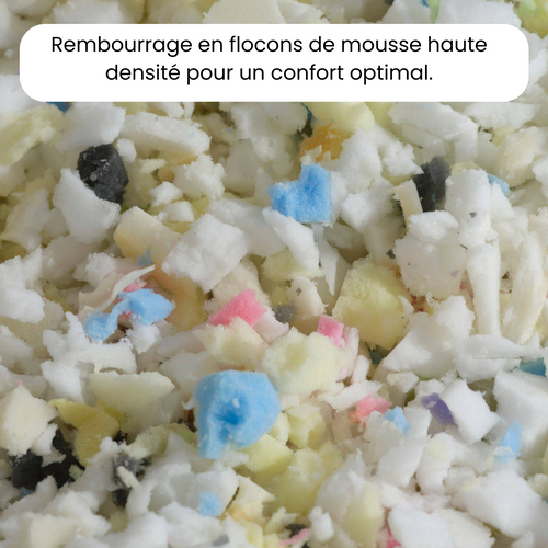 Pouf En Velours Diamètre 50 Ensemble De 2 - Beige