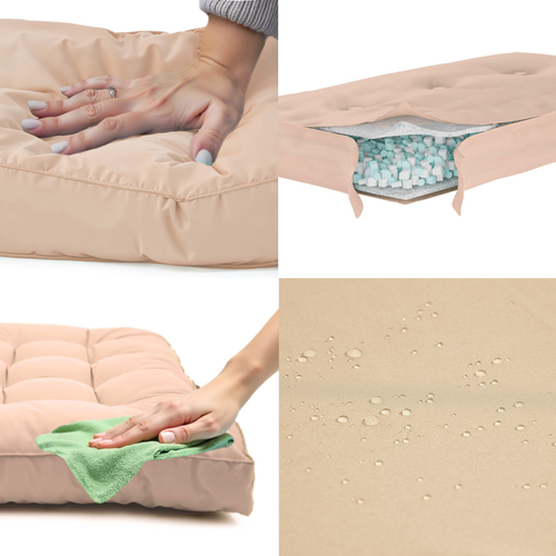 Coussins Pour Salon De Jardin Capitonné 50x50cm Beige