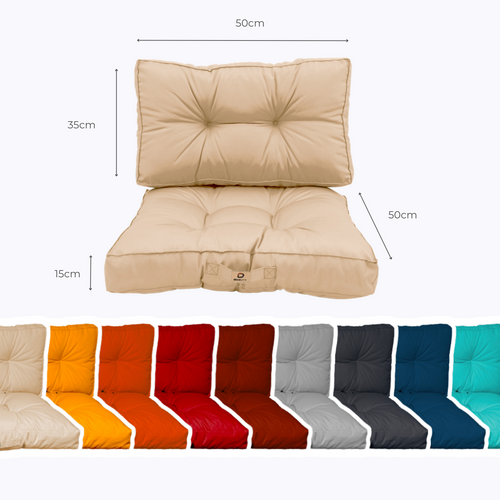 Coussins Pour Salon De Jardin Capitonné 50x50cm Beige