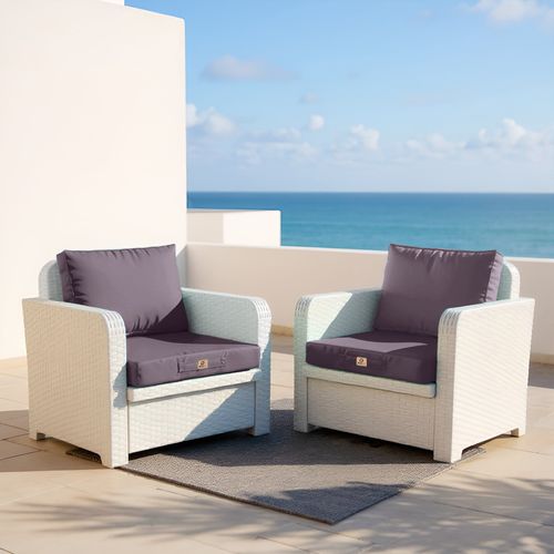 Coussins Pour Salon De Jardin Déhoussable 60x60cm Gris Carbone