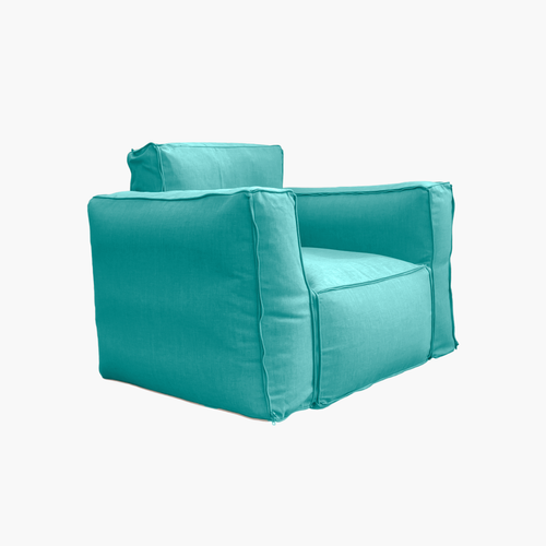 Fauteuil Salon De Jardin Modulable 90x75x65cm Bleu