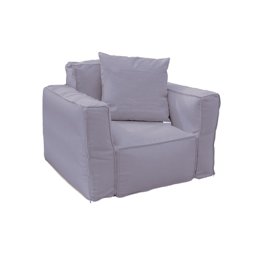 Fauteuil Salon De Jardin Modulable 90x75x65cm Gris