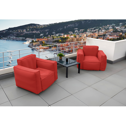 Fauteuil Salon De Jardin Modulable 90x75x65cm Terracotta