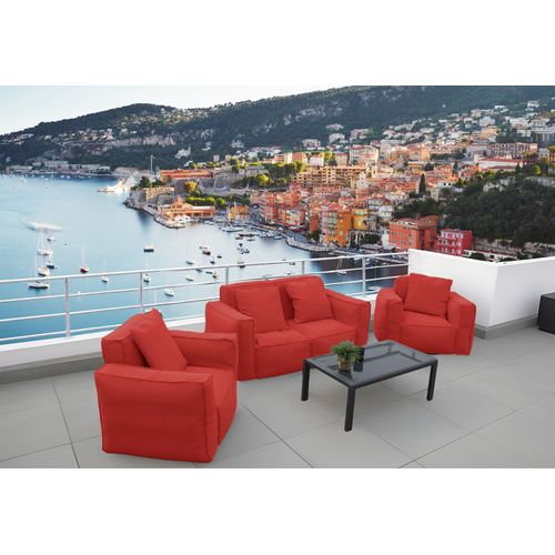 Fauteuil Salon De Jardin Modulable 90x75x65cm Terracotta