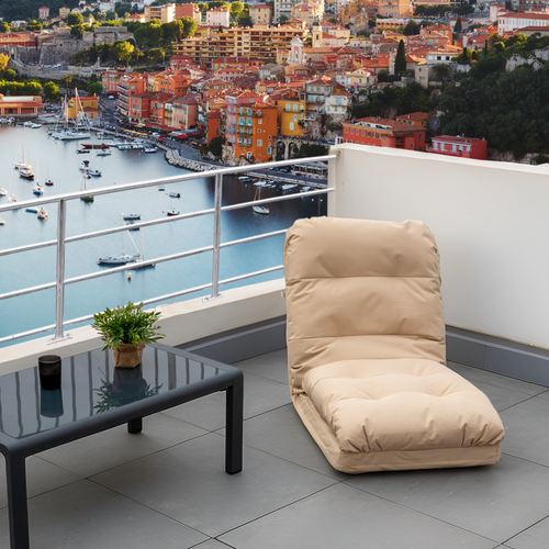 Fauteuil Convertible Réglable à 6 Positions 70x60cm Beige