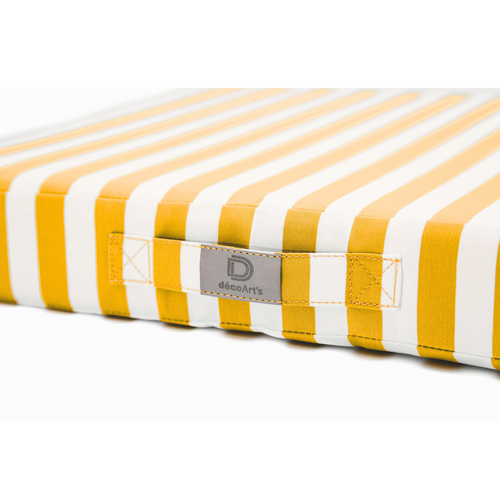 Coussins Pour Salon De Jardin Déhoussable 50x50cm Rayure Jaunes