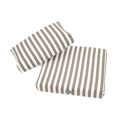 Coussins Pour Salon De Jardin Déhoussable 50x50cm Rayure Beige