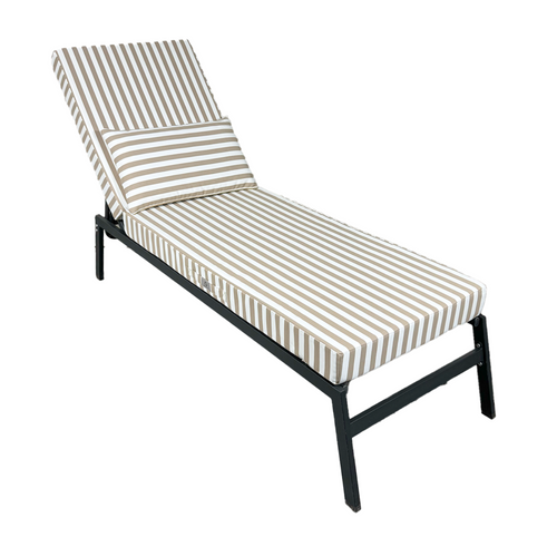 Coussin Bain De Soleil Premium Avec Coussin - Rayures Beiges