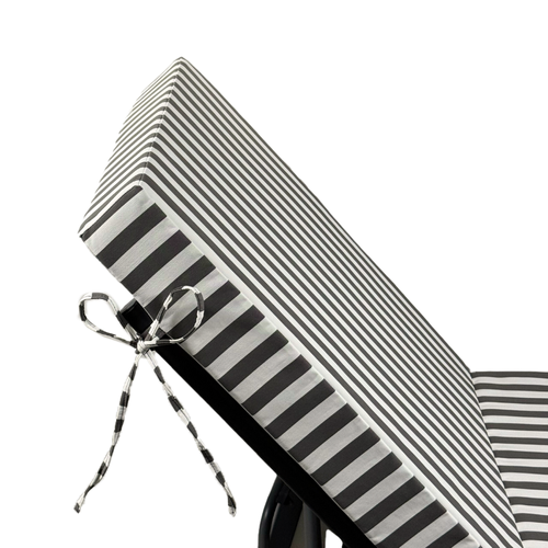 Coussin Bain De Soleil Premium Avec Coussin - Rayures Gris Foncés