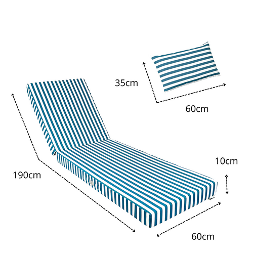 Coussin Bain De Soleil Premium Avec Coussin - Rayures Vertes