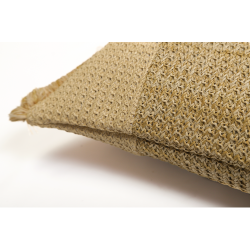 Housse De Coussin Effet Raphia - Carré - 45x45cm - à Bande