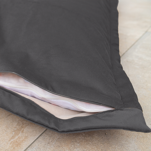 Pouf Intérieur XXL - Housse Velours - 190x155cm  - Gris