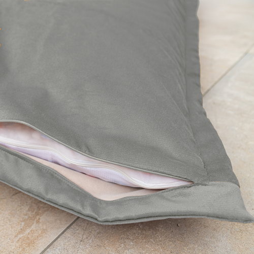 Pouf Intérieur XXL - Housse Velours - 190x155cm  - Gris