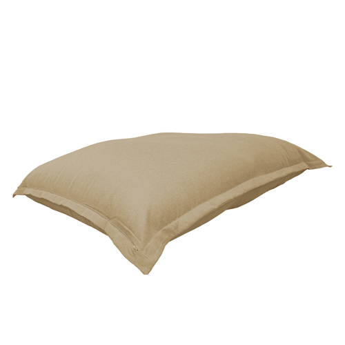 Pouf Intérieur XXL - Housse Effet Lin - 190x155cm - Beige