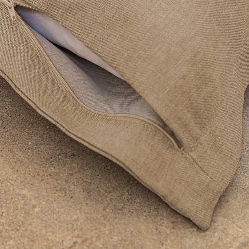 Pouf Intérieur XXL - Housse Effet Lin - 190x155cm - Beige