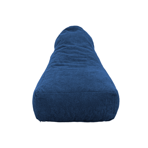 Pouf Fauteuil XXL Tissu Sherpa - 120x70x90 Cm - Bleu