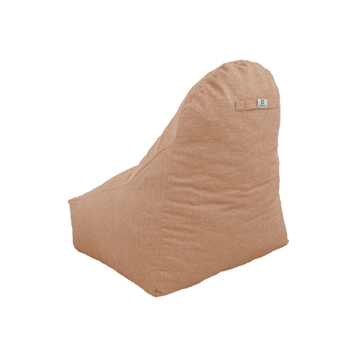 Pouf Fauteuil XXL Tissu Effet Lin - 120x70x90 Cm - Marron