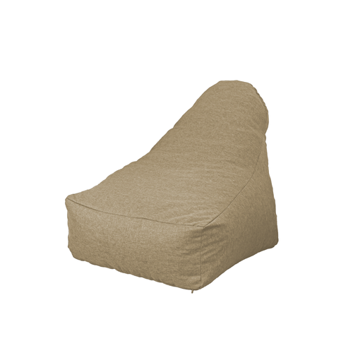 Pouf Fauteuil XXL Tissu Effet Lin - 120x70x90 Cm - Beige