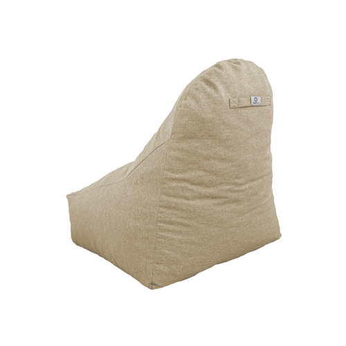 Pouf Fauteuil XXL Tissu Effet Lin - 120x70x90 Cm - Beige