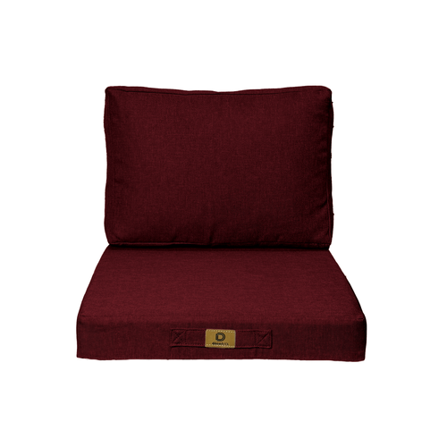 Coussins Pour Fauteuil Effet Lin Déhoussable 50x50cm Prune