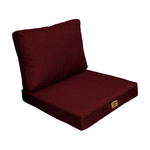 Coussins Pour Fauteuil Effet Lin Déhoussable 50x50cm Prune