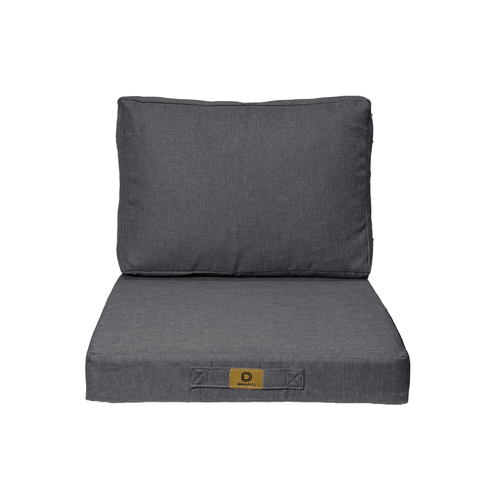 Coussins Pour Fauteuil Effet Lin Déhoussable 50x50cm Gris Chiné