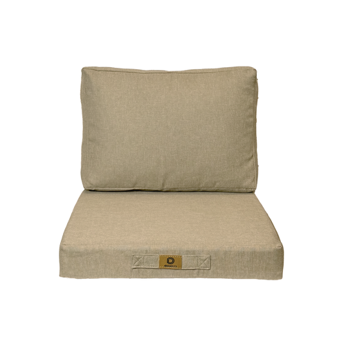 Coussins Pour Fauteuil Effet Lin Déhoussable 50x50cm Beige