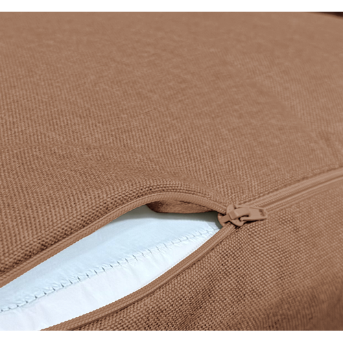 Coussins Pour Fauteuil Effet Lin Déhoussable 60x60cm Terracotta