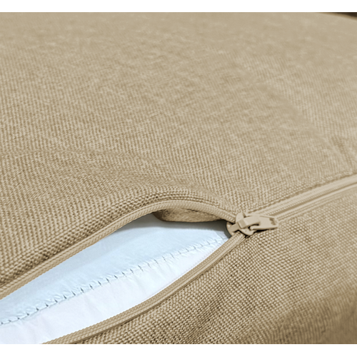 Coussins Pour Fauteuil Effet Lin Déhoussable 60x60cm Beige