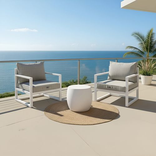 Coussins Pour Salon De Jardin Déhoussable 60x60cm - Turquoise Chiné