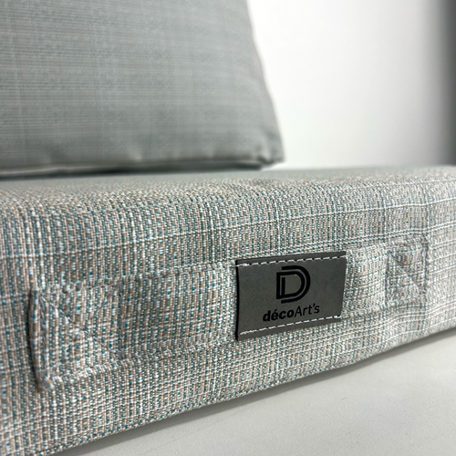 Coussins Pour Salon De Jardin Déhoussable 50x50cm - Turquoise Chiné