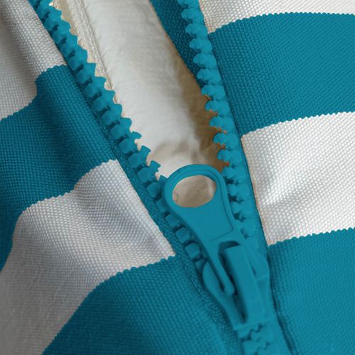 Coussins Pour Salon De Jardin Déhoussable 120x60cm Rayure Turquoise