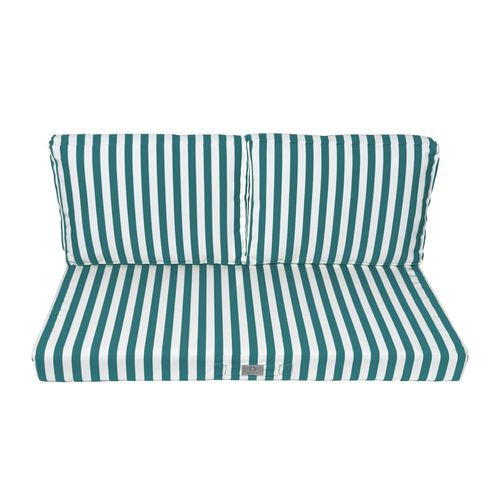 Coussins Pour Salon De Jardin Déhoussable 100x50cm Rayure Vert
