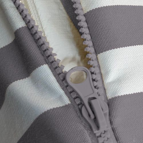 Coussins Pour Salon De Jardin Déhoussable 100x50cm Rayure Gris Foncé