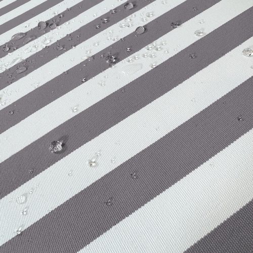 Coussins Pour Salon De Jardin Déhoussable 100x50cm Rayure Gris Foncé