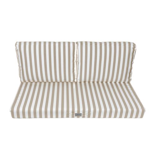 Coussins Pour Salon De Jardin Déhoussable 100x50cm Rayure Beige