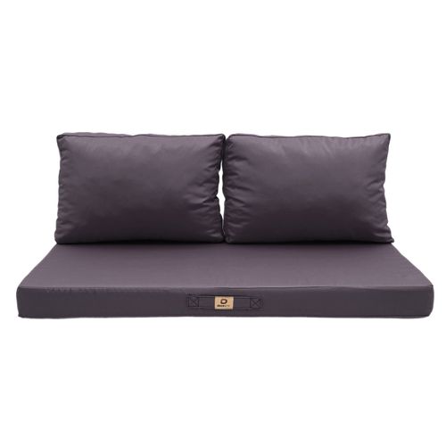 Coussins Pour Salon De Jardin Déhoussable 100x50cm Gris Carbone