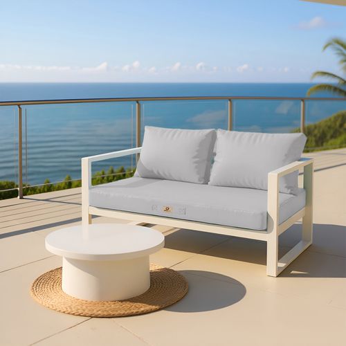 Coussins Pour Salon De Jardin Déhoussable 100x50cm Gris Galet