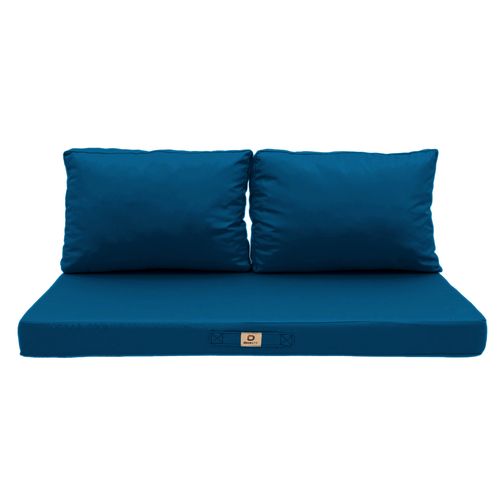 Coussins Pour Salon De Jardin Déhoussable 120x60cm Bleu Pétrole