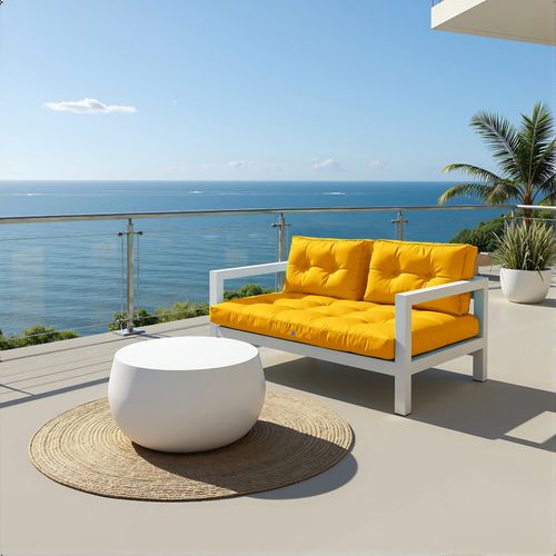 Coussins Pour Salon De Jardin Capitonné 120x60cm Jaune